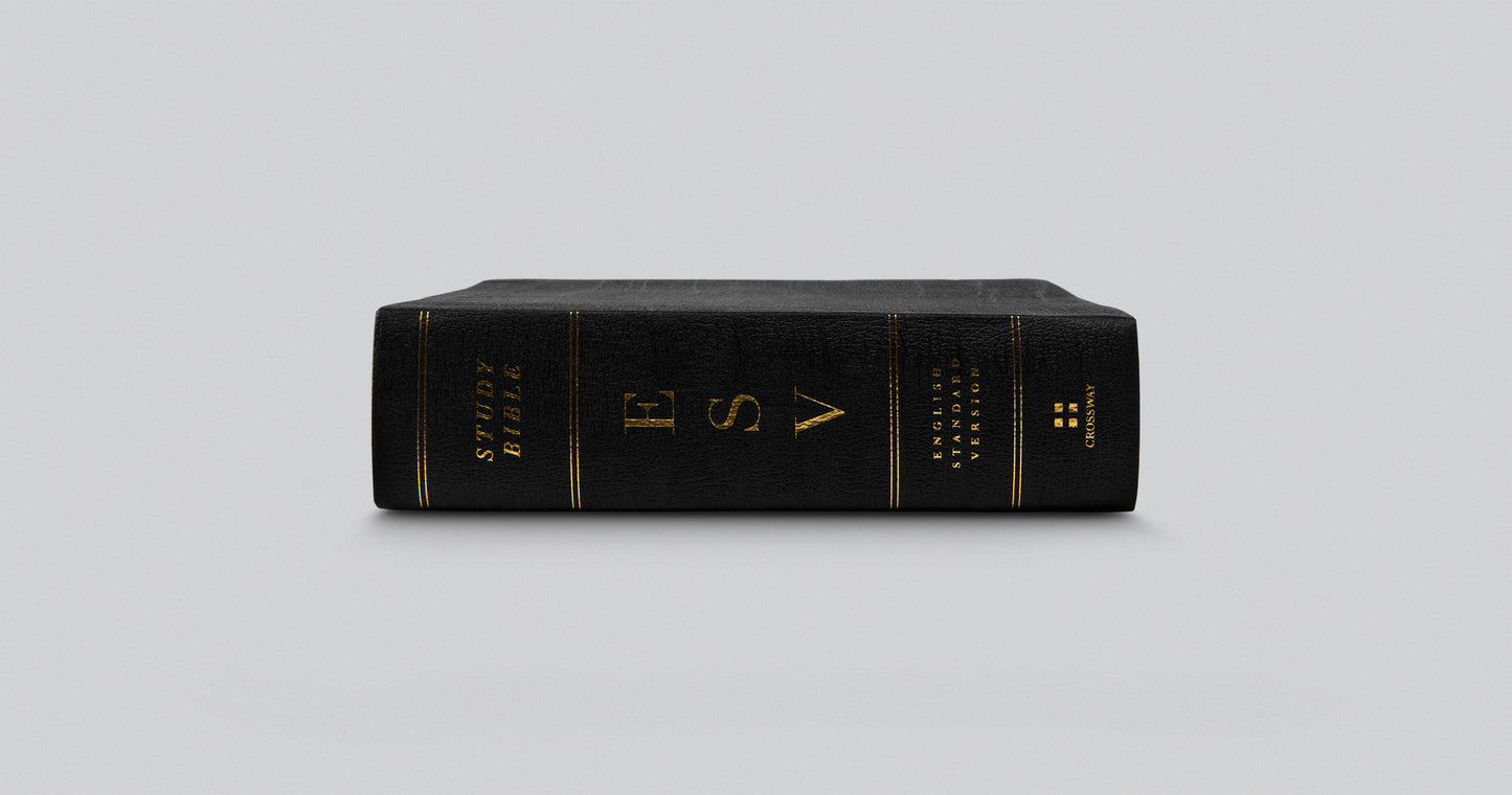 ESV Study Bible, Personal Size, Genuine Leather, Black