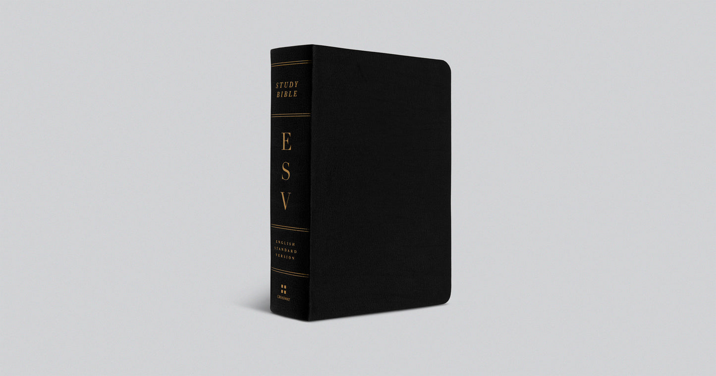 ESV Study Bible, Personal Size, Genuine Leather, Black