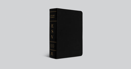 ESV Study Bible, Personal Size, Genuine Leather, Black